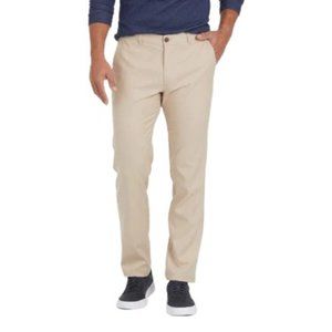 Mizzen + Main Baron Chino Sand Solid Athletic Fit 34W x 32L